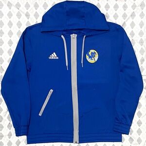 Adidas Full Zip Hoodie - Air Force Blue Foxes 18th Interceptor Squadron - Large